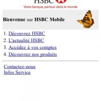 HSBC : Site mobile